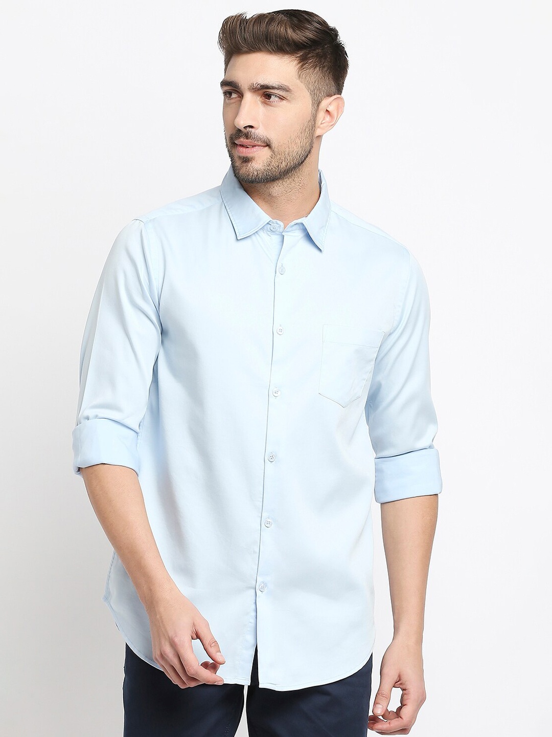 

VALEN CLUB Men Blue Slim Fit Casual Shirt