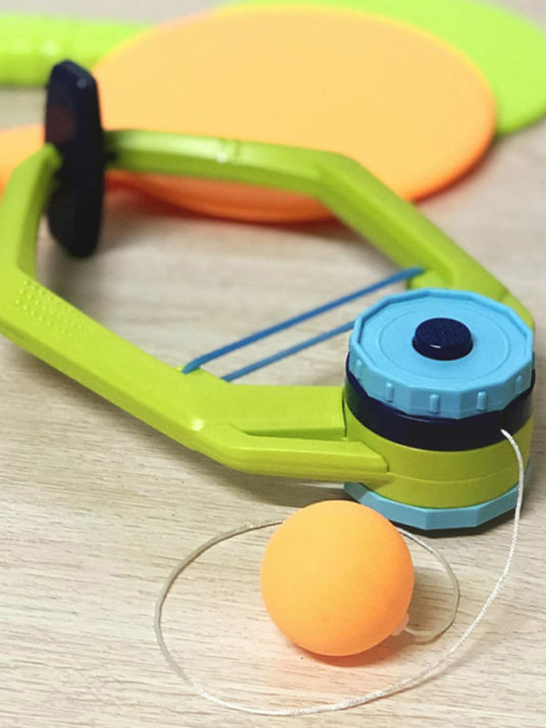 

WEMBLEY Kids Green & Orange Hanging Table Tennis Trainer With Ping Pong Ball Gaming Set