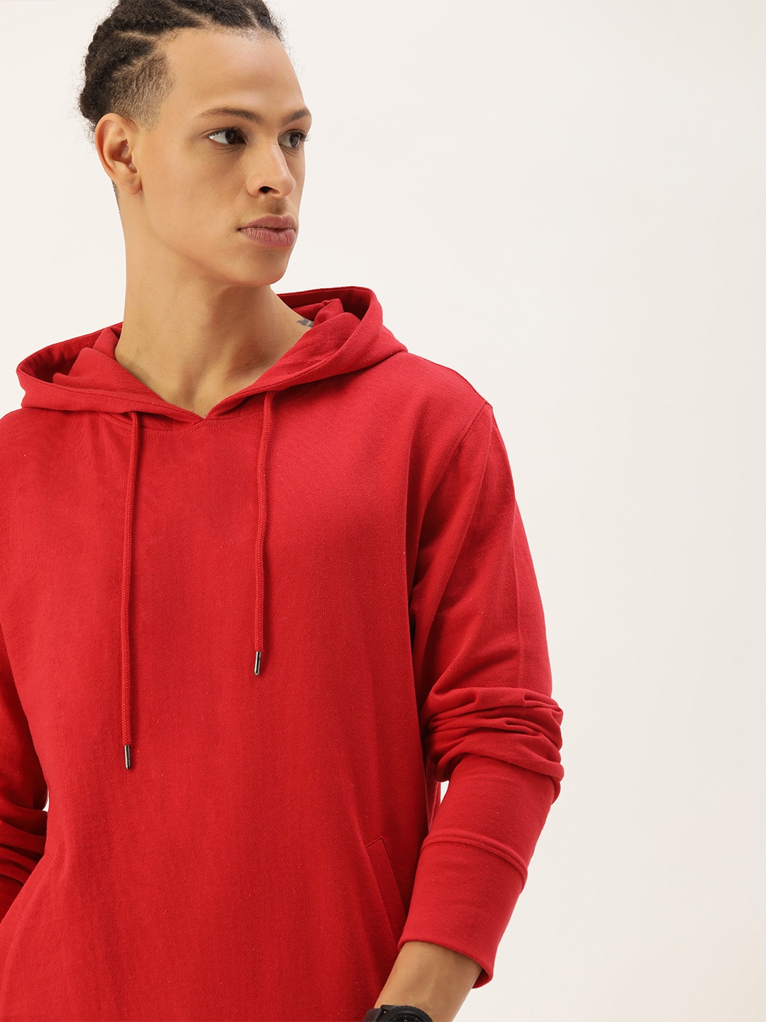 

Kook N Keech Men Solid Hooded Sweatshirt, Red