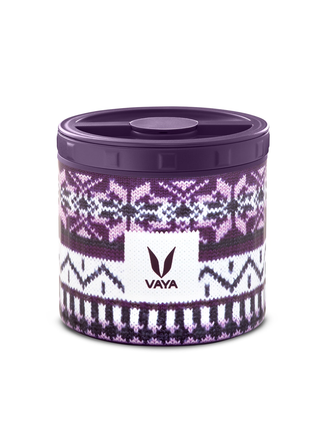 

Vaya Purple & White Double Vaccum Stainless Steel Metal Kitchen Storage 300 ml