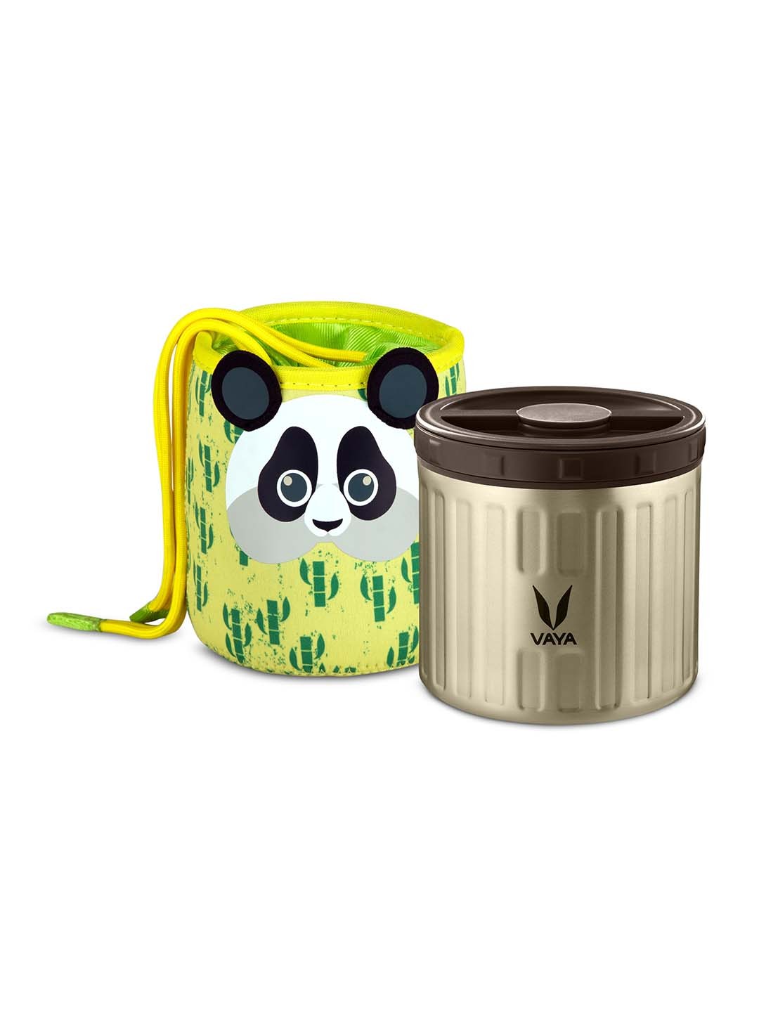 

Vaya Kids Gold Toned & Brown Stainless Steel Preserve Lunch Kit 300 ml
