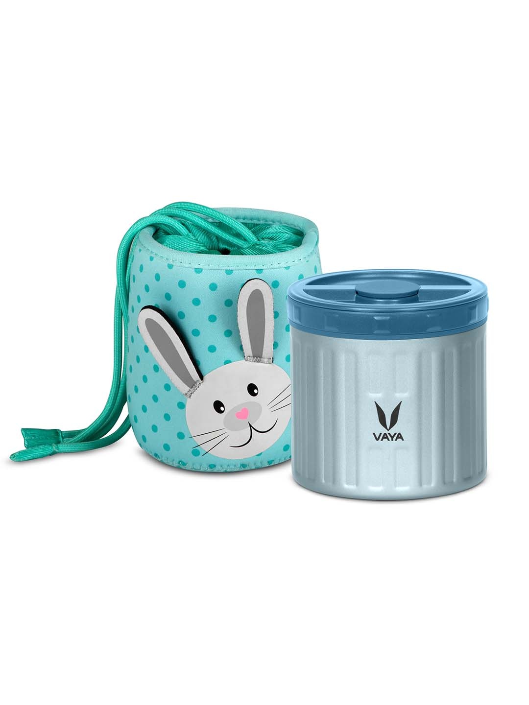 

Vaya Blue Preserve Lunch Box With Bunny Theme Bag 300ml