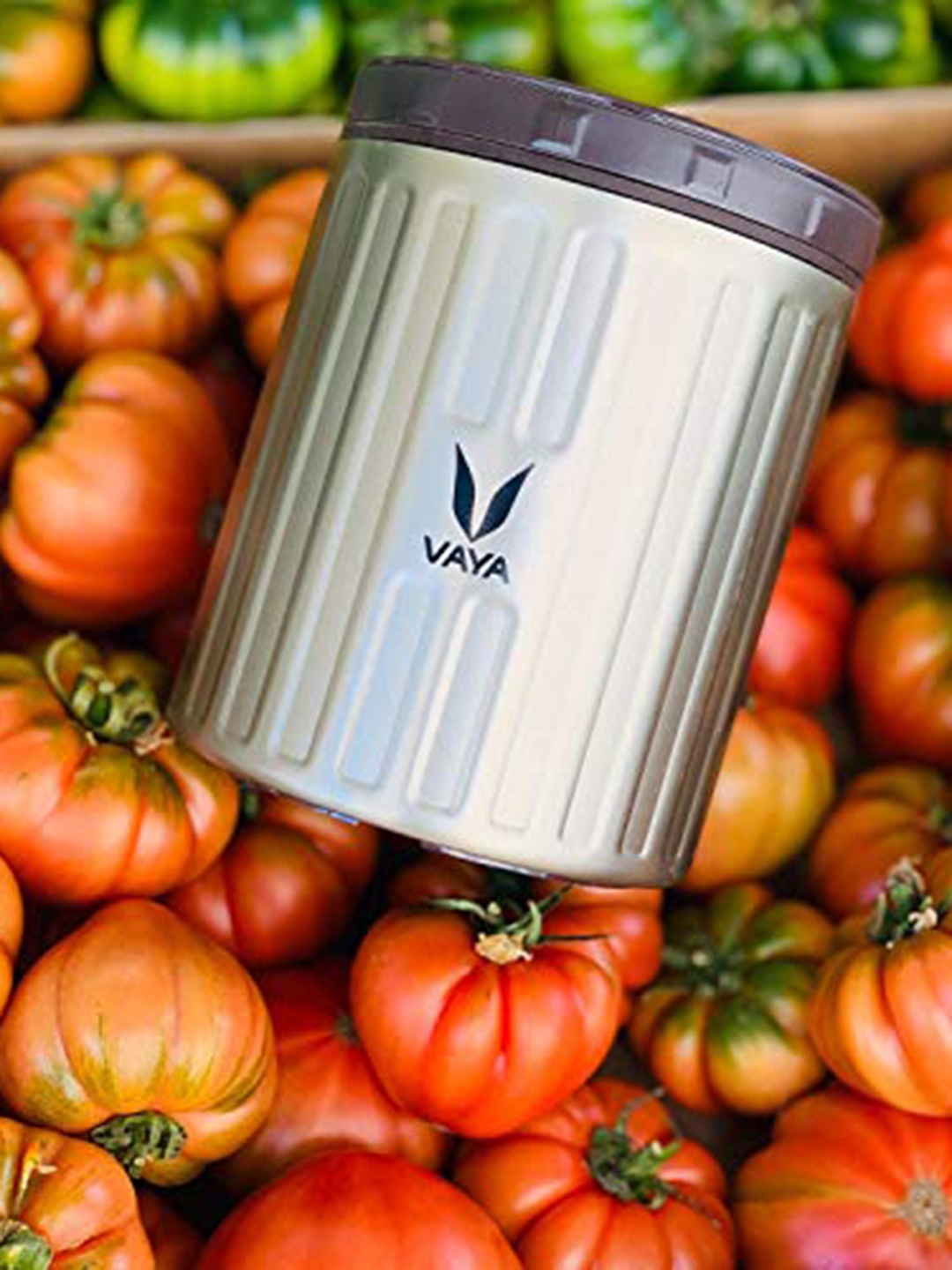 

Vaya Gold-Toned & Brown Double-Walled Vacuum Stainless Steel Lunch Box 700 ml