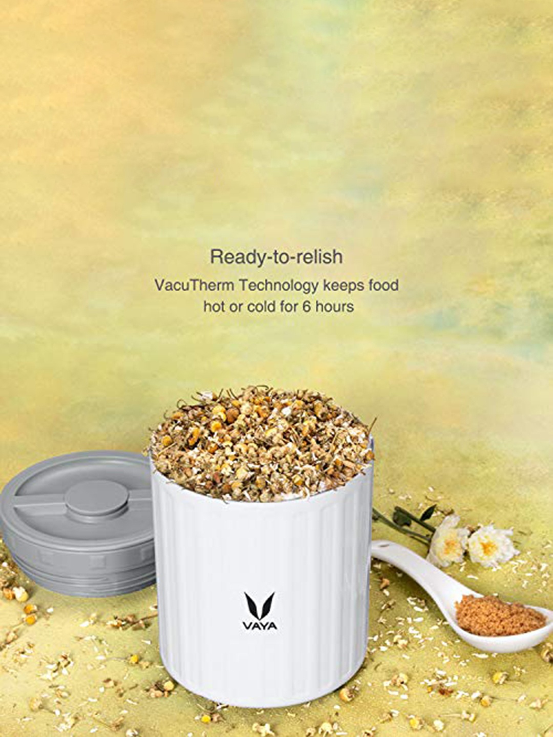 

Vaya White Preserve Textured Jar Container 500ml