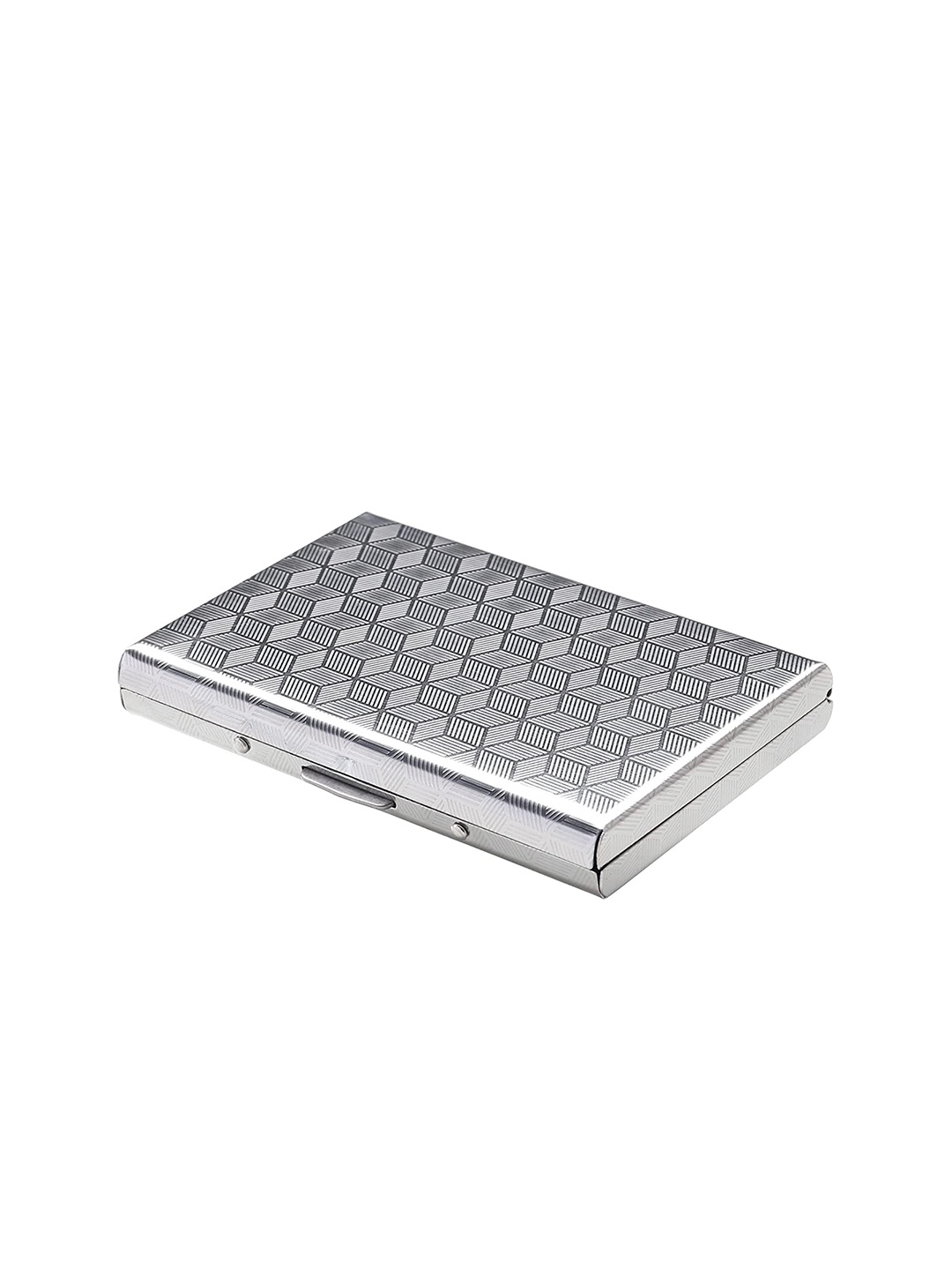 

StealODeal Silver-Toned Textured Water-Resistant Stainless Steel Card Holder