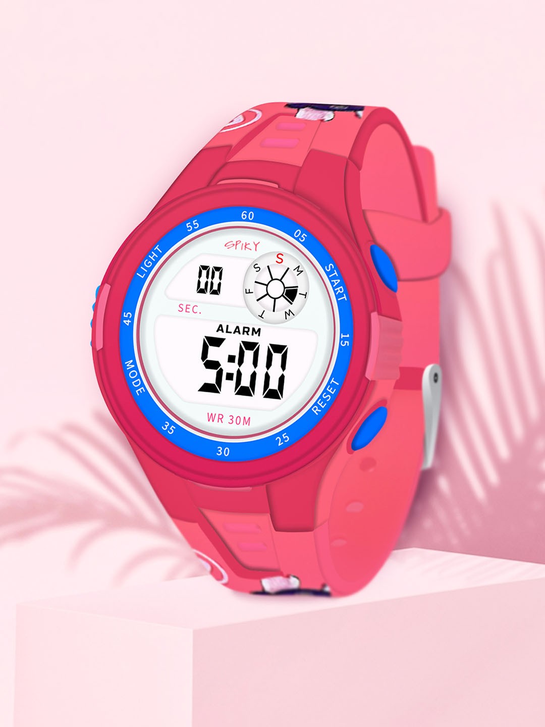 

Spiky Kids Round Dial Digital Automatic Watch SPKEVA7, Pink
