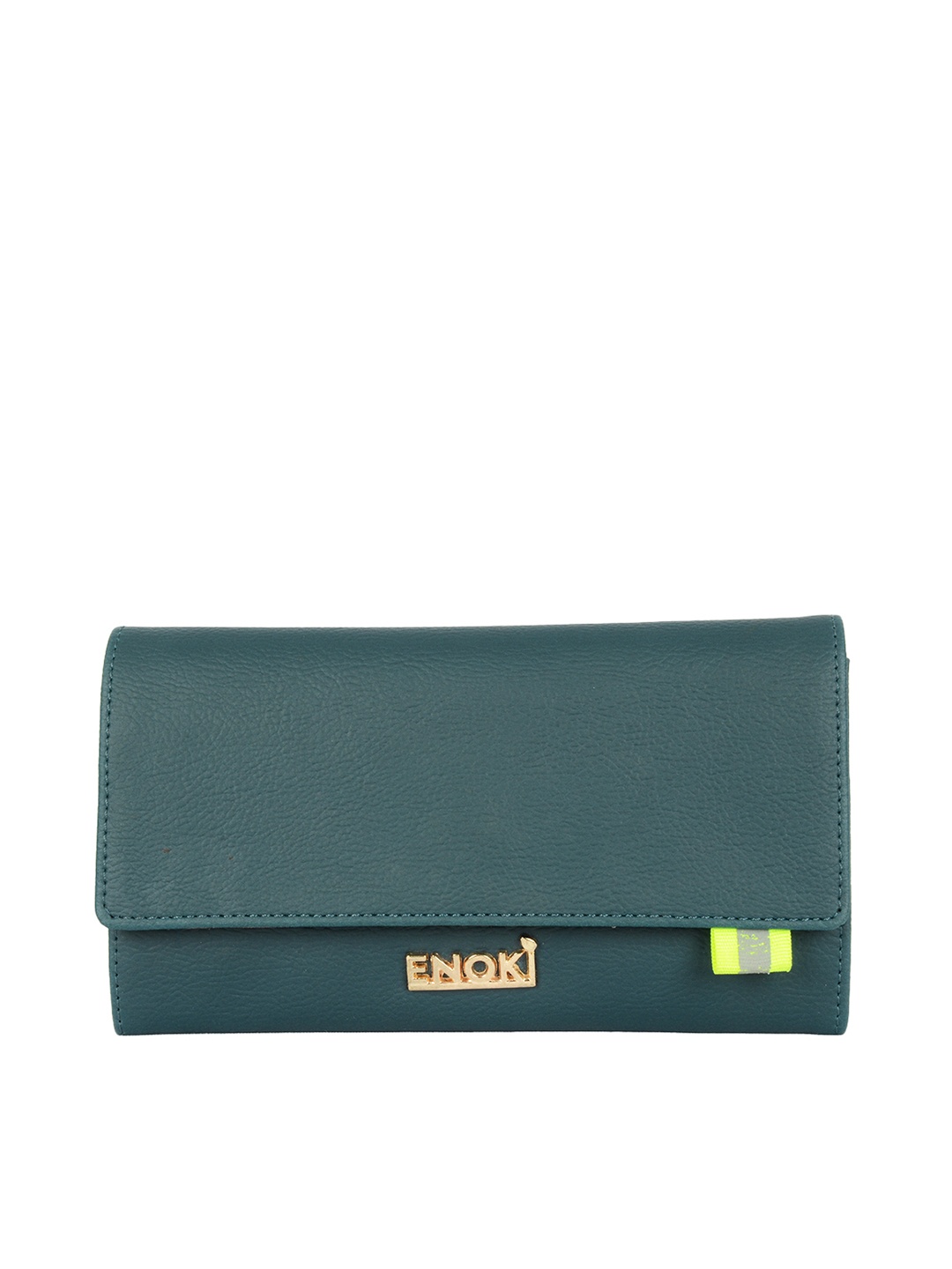 

ENOKI Women Green & Gold-Toned Envelope