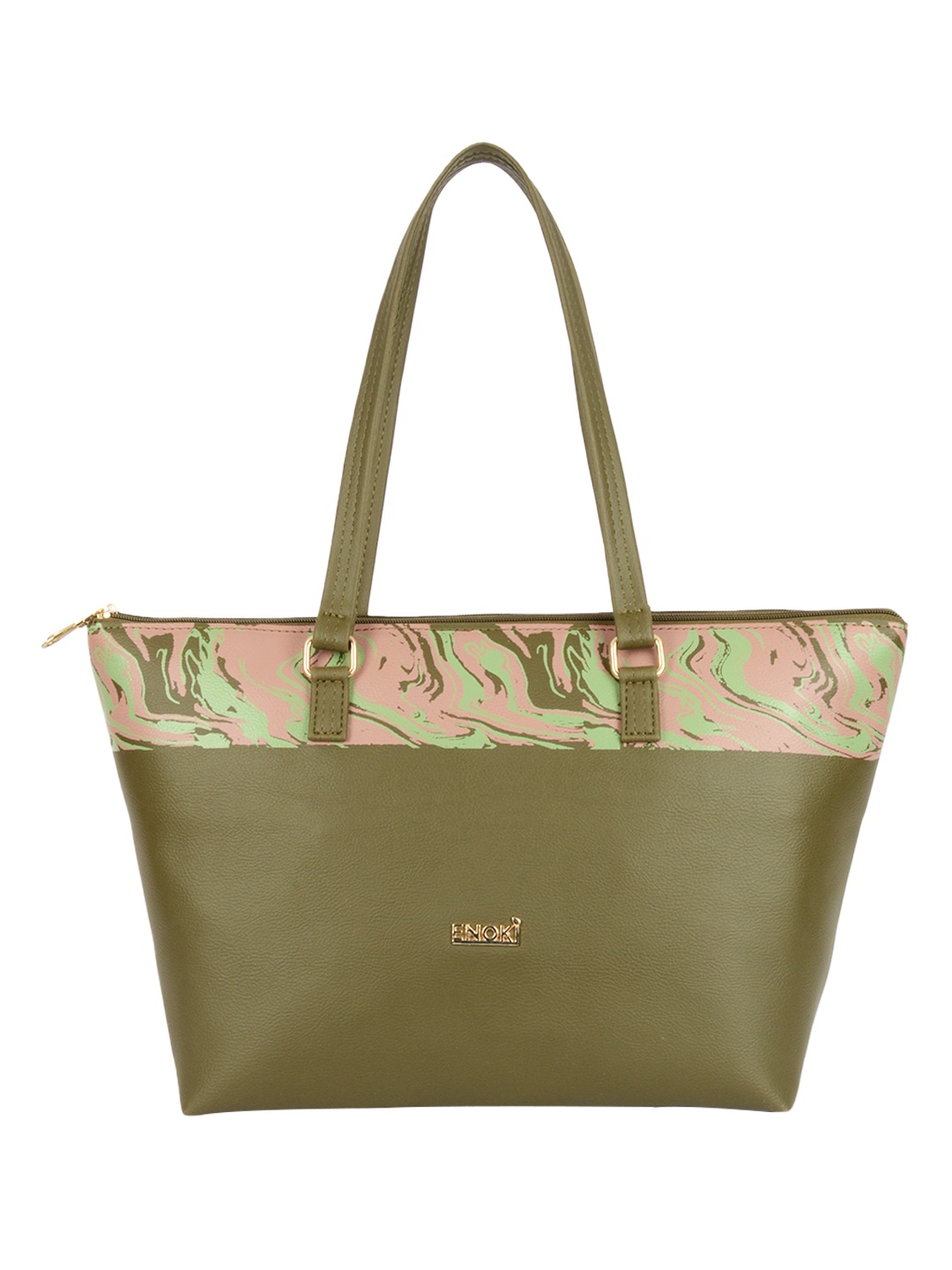 

ENOKI Green Oversized Shopper Shoulder Bag