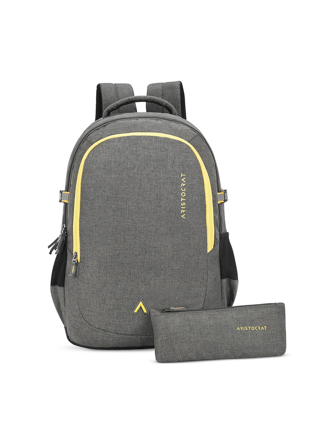 

Aristocrat Unisex Grey & Yellow Backpack