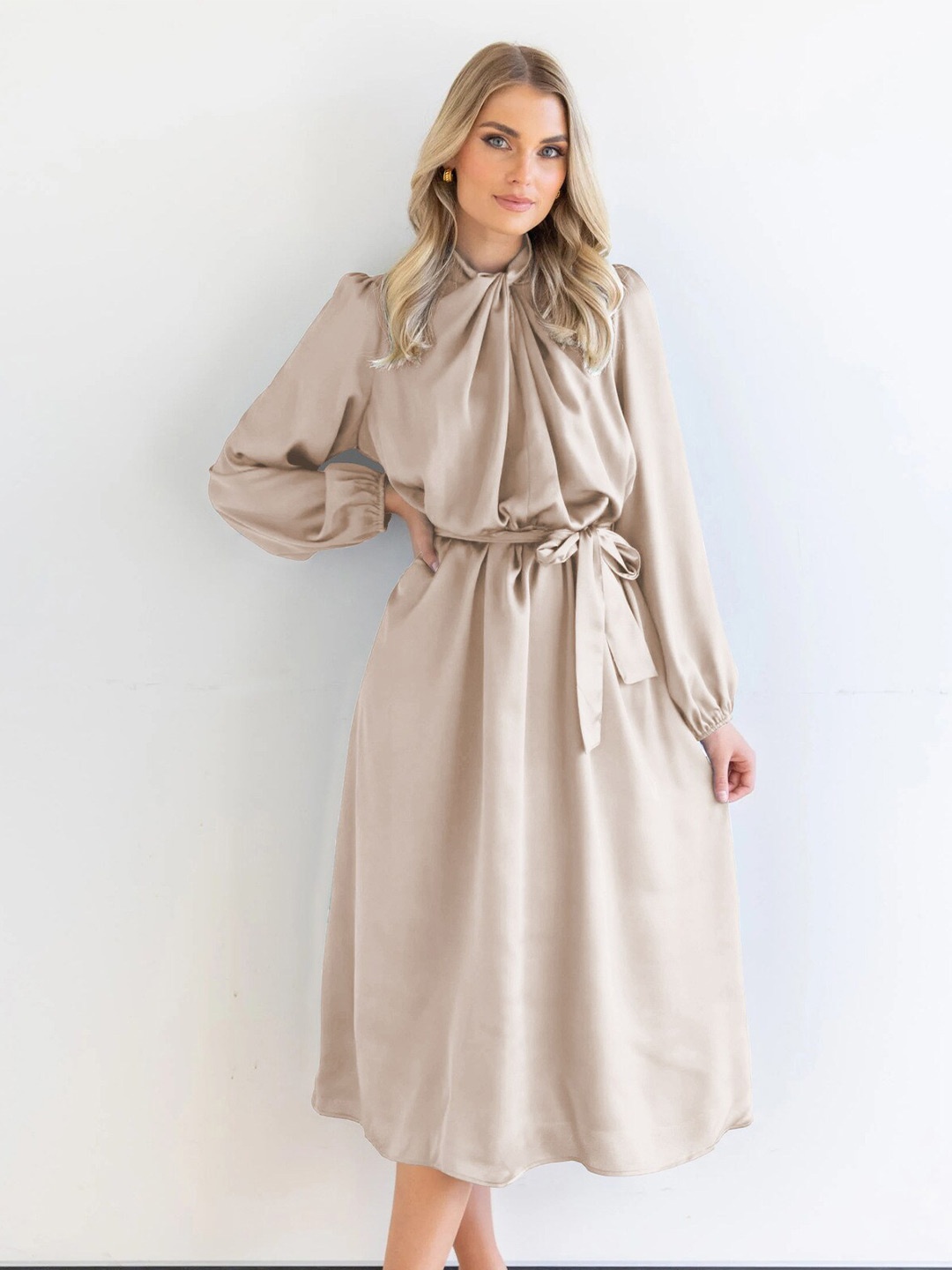 

StyleCast Beige A-Line Dress