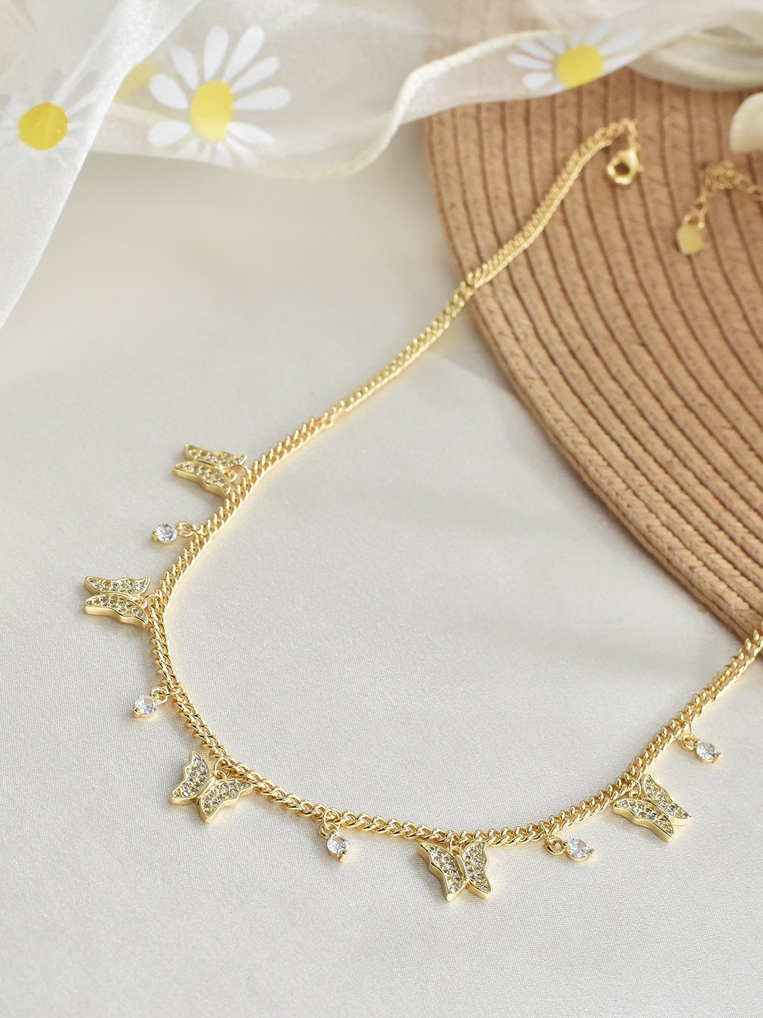 

Klissaa Gold-Plated Butterfly Charms Necklace