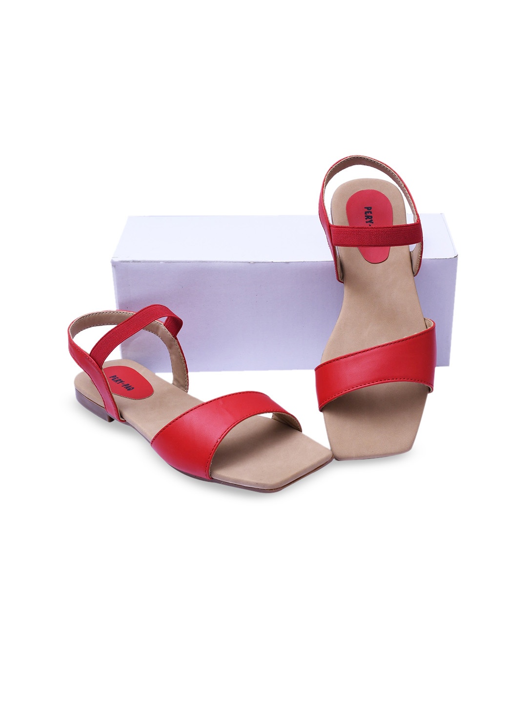 

PERY PAO Women Red Open Toe Flats