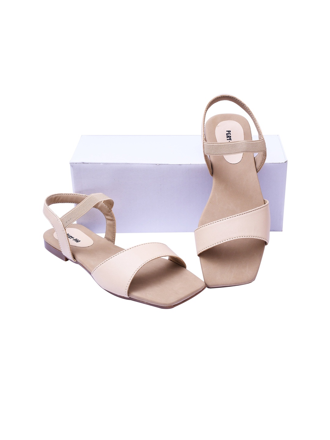 

PERY PAO Women Beige Open Toe Flats