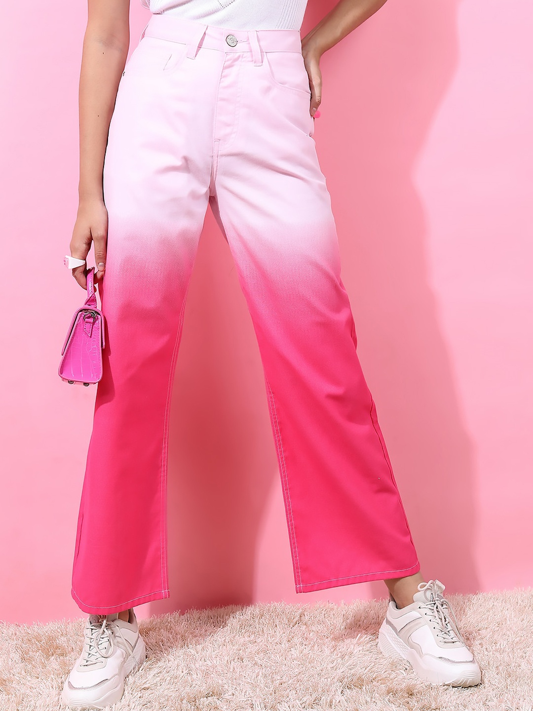 

Tokyo Talkies Women Pink Cotton Jeans