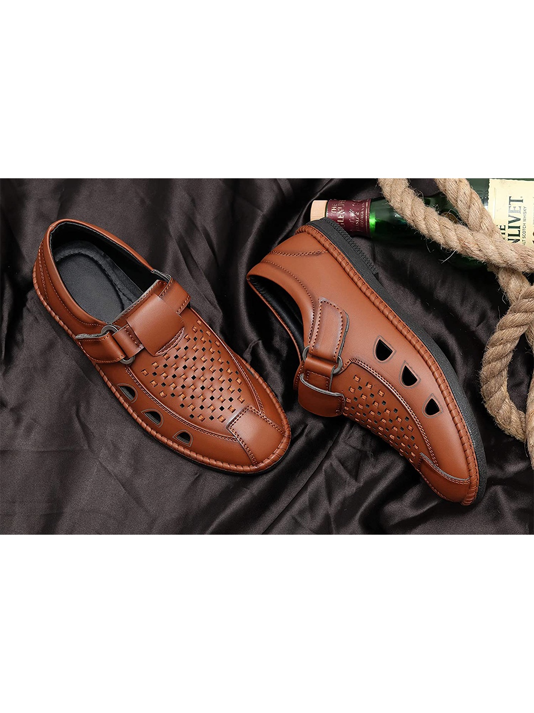 

FASHION FASTER Boys Tan Fisherman Sandals