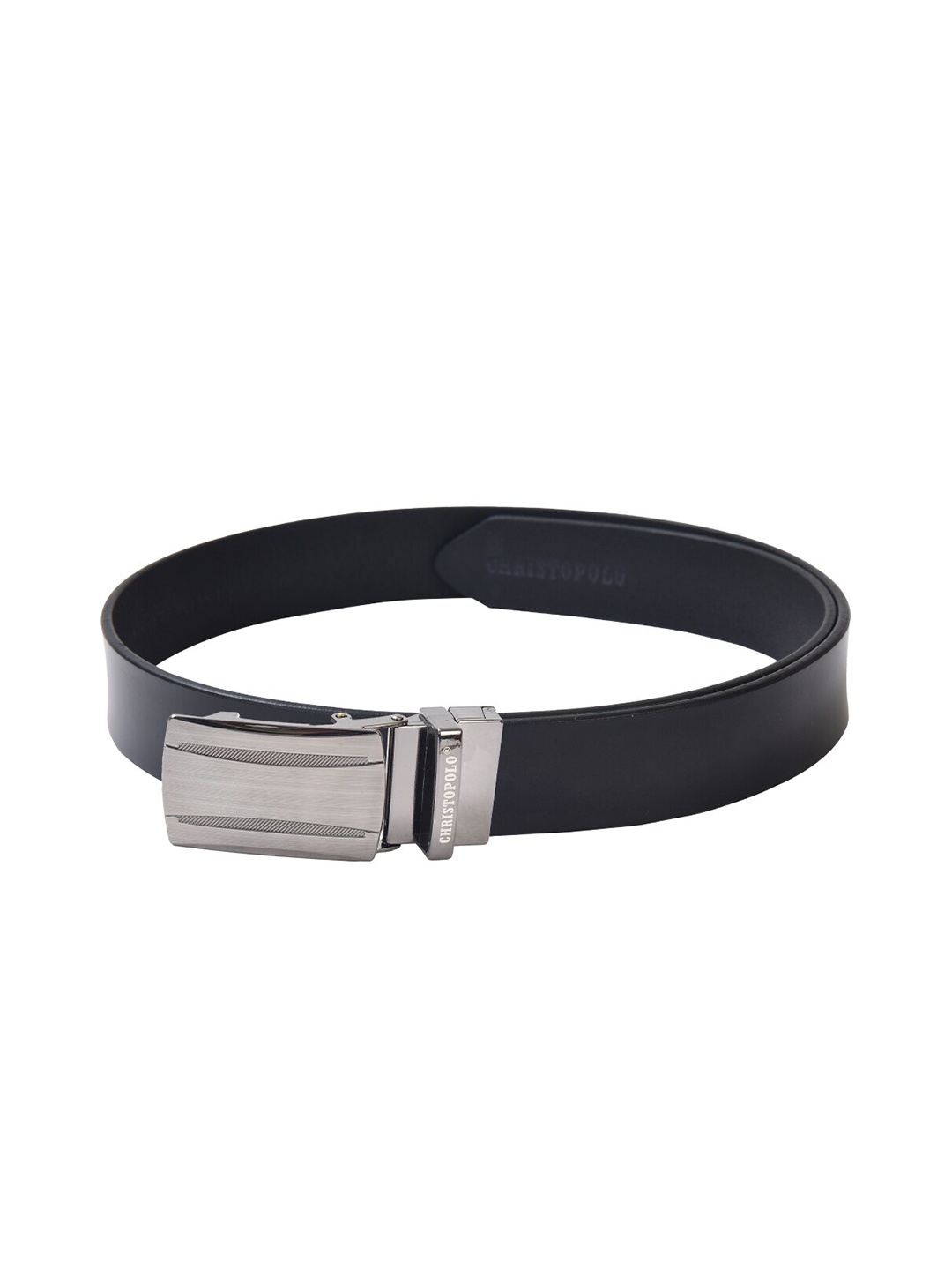 

CHRISTOPOLO Men Leather Formal Belt, Black