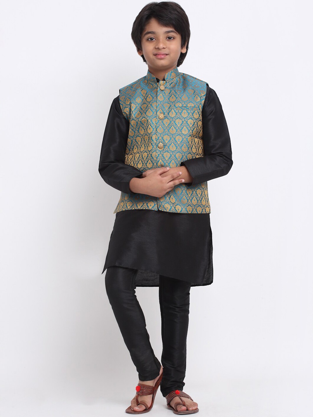 

KRAFT INDIA Boys Black Kurta with Churidar