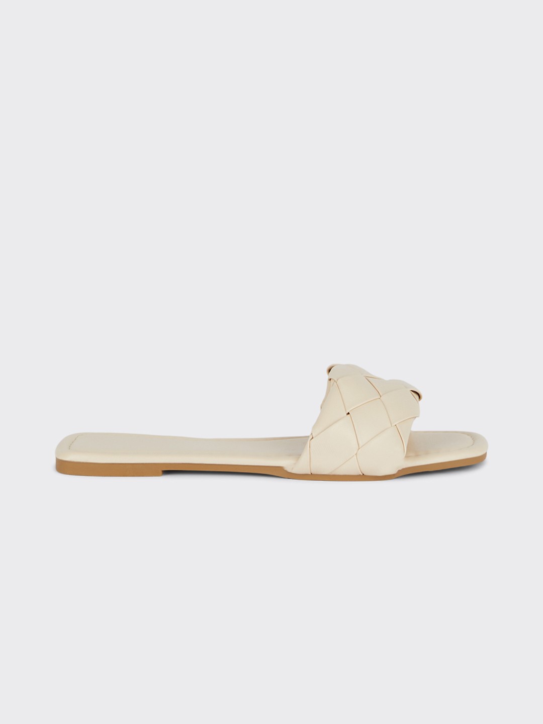 

DOROTHY PERKINS Women Woven Design Open Toe Flats, Cream