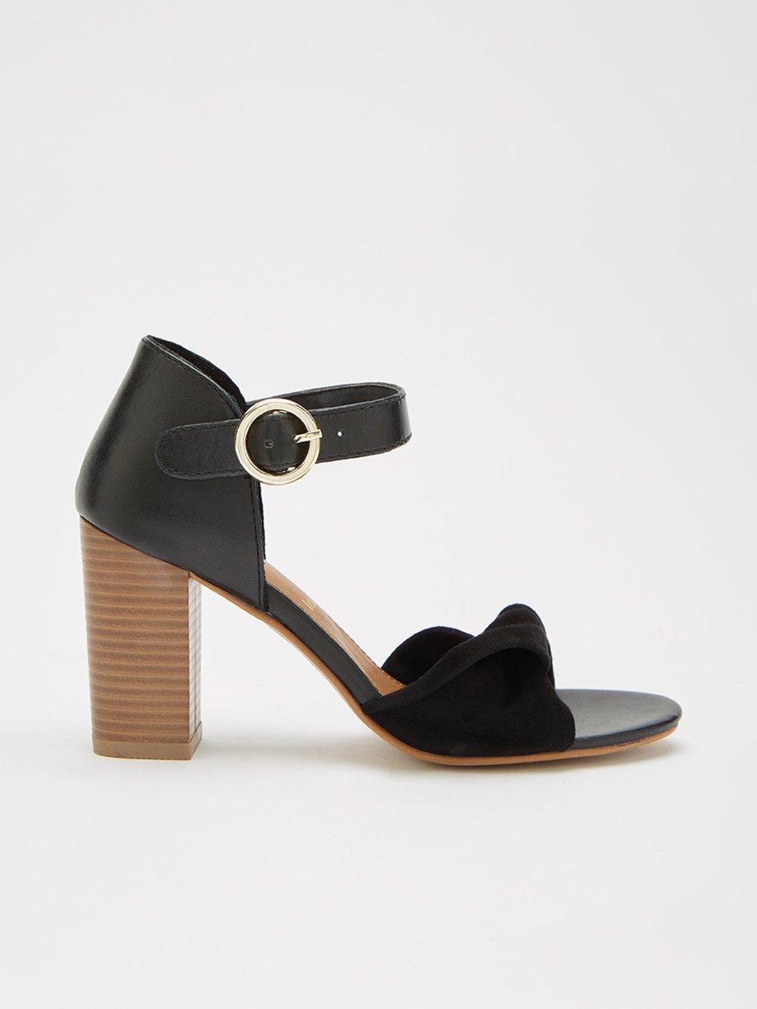 

DOROTHY PERKINS Black Twisted Detailed Block Sandals