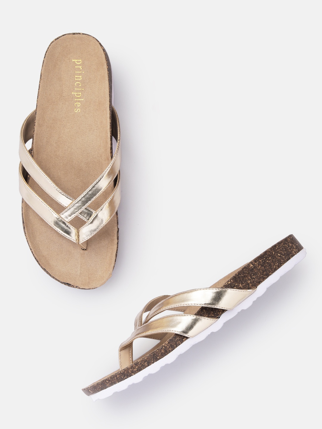 

DOROTHY PERKINS Women Cross Straps Open Toe Flats, Rose gold