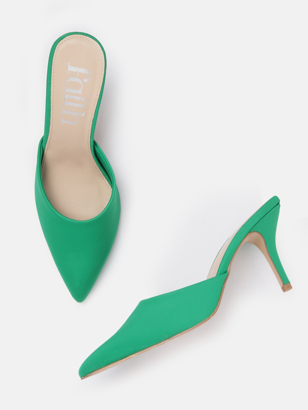 

DOROTHY PERKINS Pointed Toe Slim Heel Mules, Green