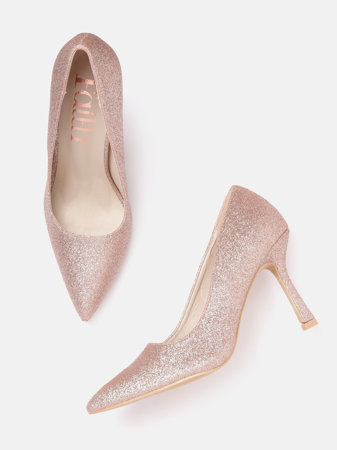 

DOROTHY PERKINS Slim Heel Party Pumps with Sheen Effect, Rose gold