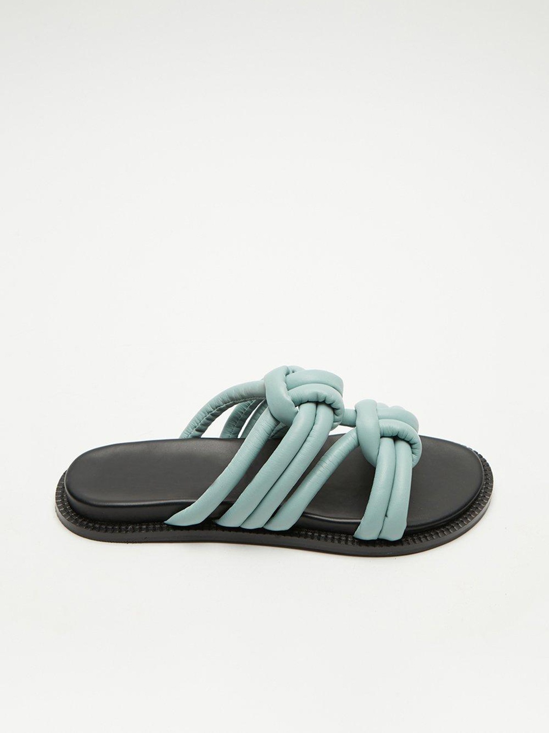 

DOROTHY PERKINS Women Leather Strappy Knotted Open Toe Flats, Blue