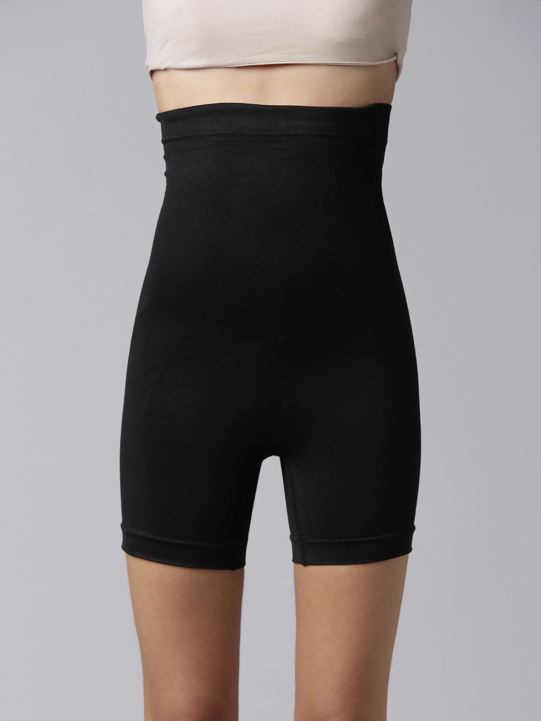 

miorre Women Solid Tummy & Thigh Shaper, Black