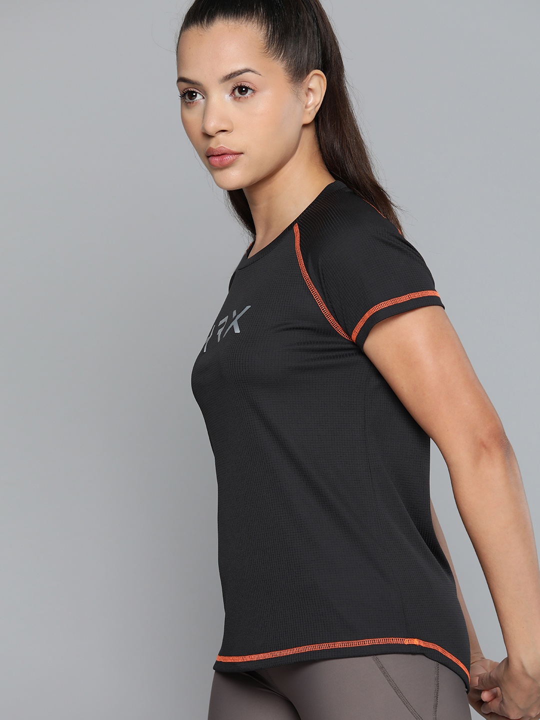 

HRX by Hrithik Roshan Training Rapid-Dry Brand Carrier T-shirt, Black