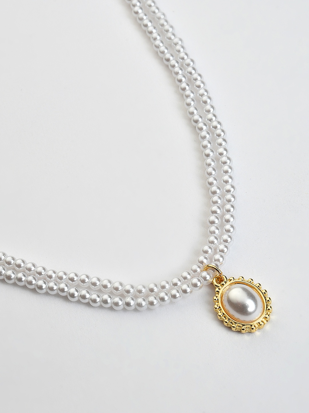 

SOHI Gold-Toned & White Gold-Plated Necklace
