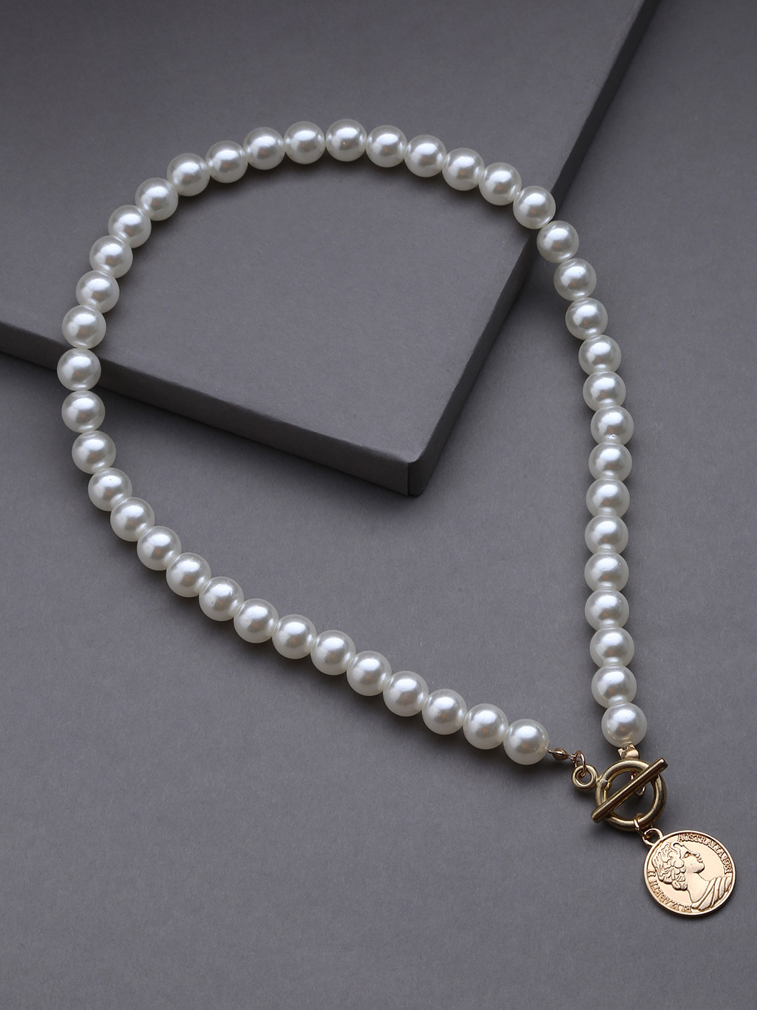 

SOHI Gold-Toned & White Gold-Plated Necklace