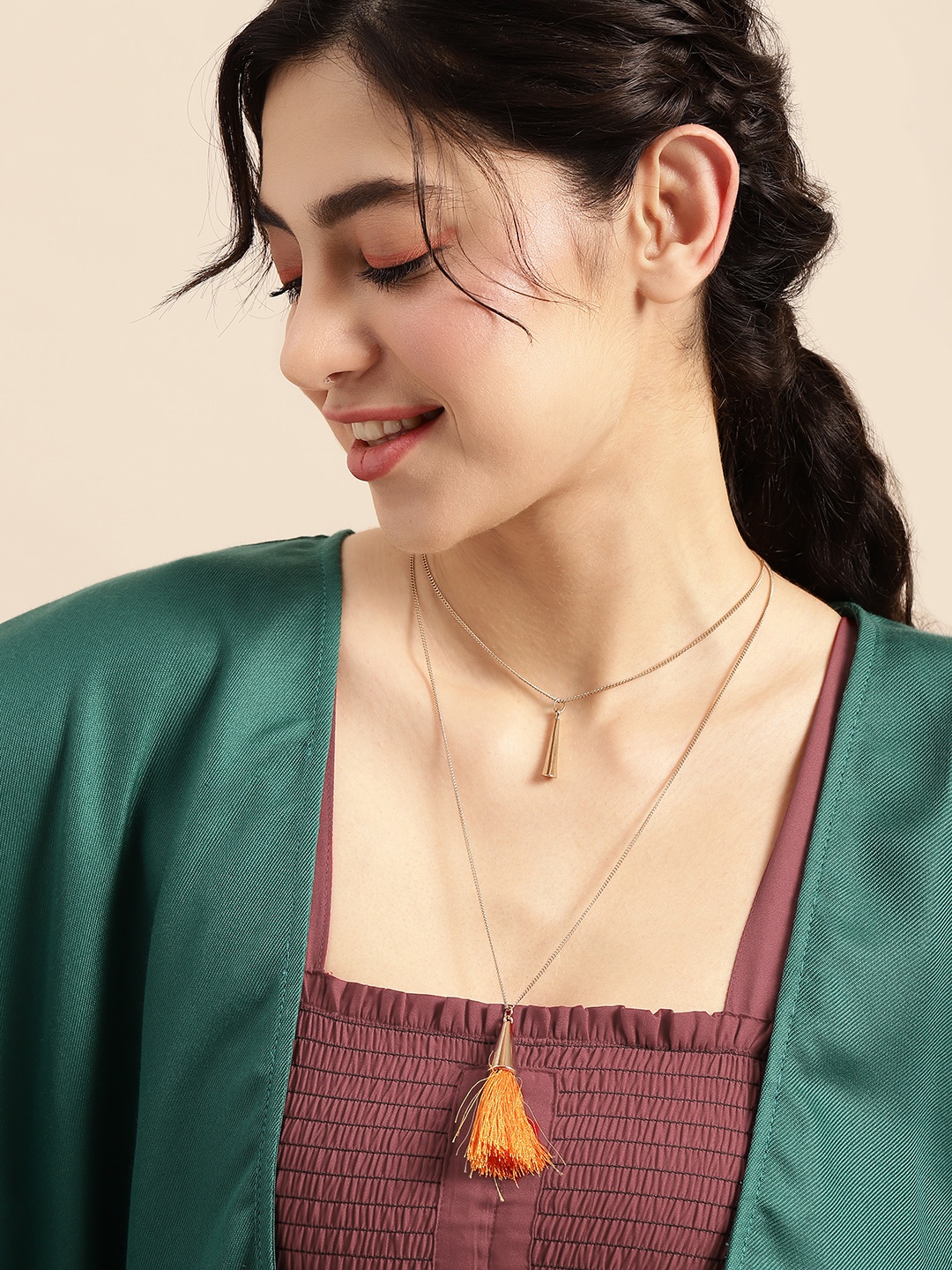 

Sangria Layered Tasselled Necklace, Gold