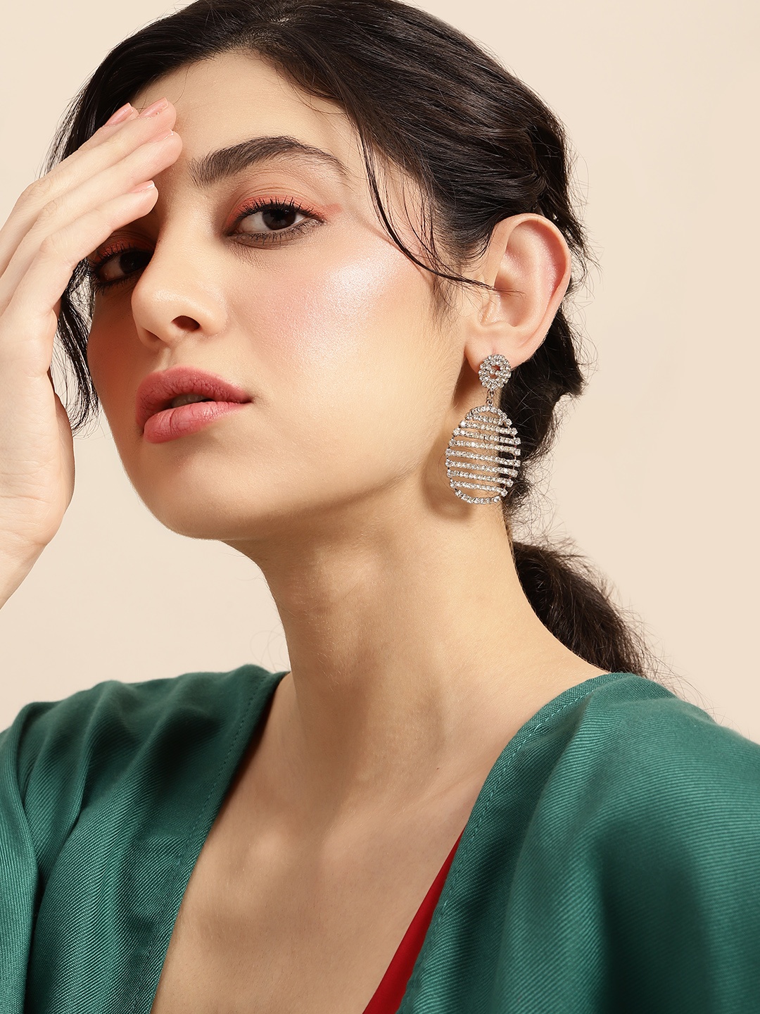 

Sangria Women Embellished Drop Earrings, Gold