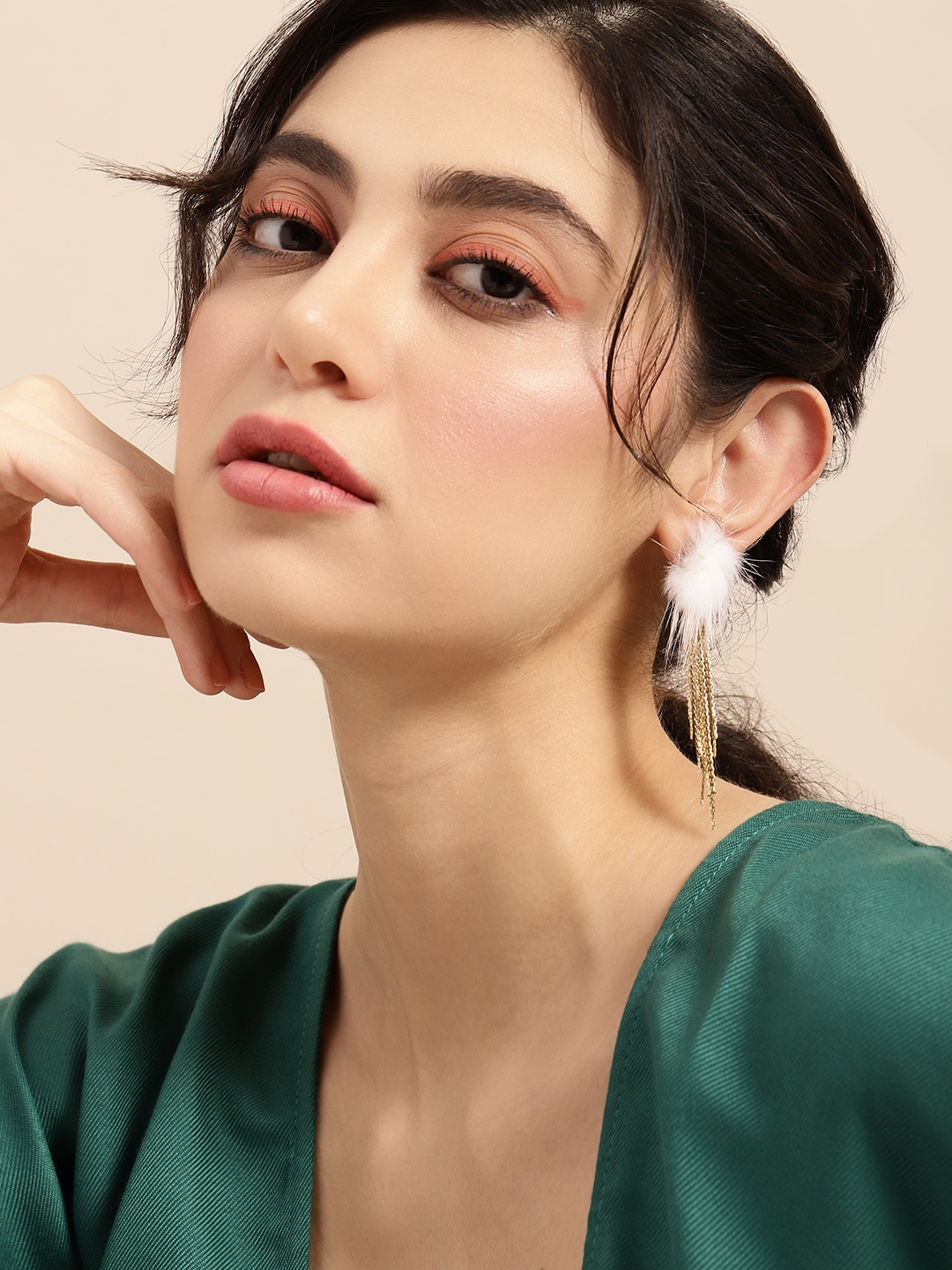 

Sangria Contemporary Tasselled Drop Earrings, Gold