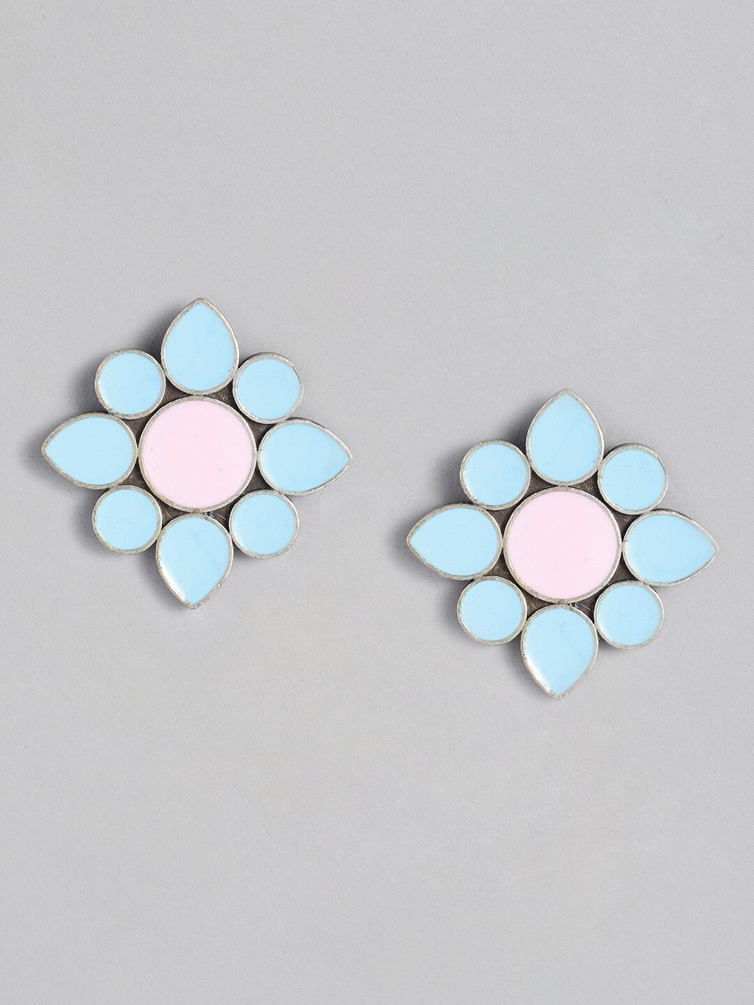 

Sangria Floral Stud Earrings, Blue