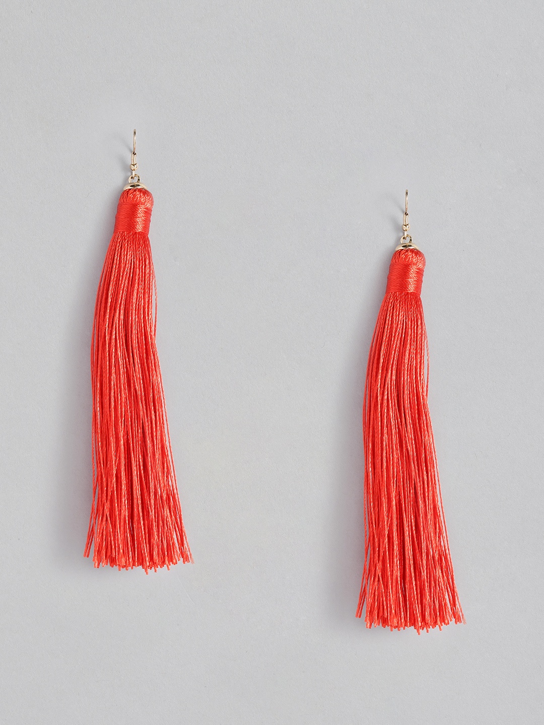 

Sangria Tasselled Drop Earrings, Red