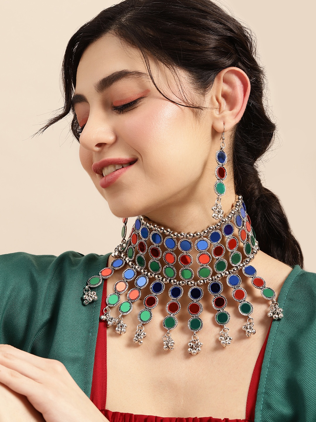 

Sangria Embellished Jewellery Set, Multi