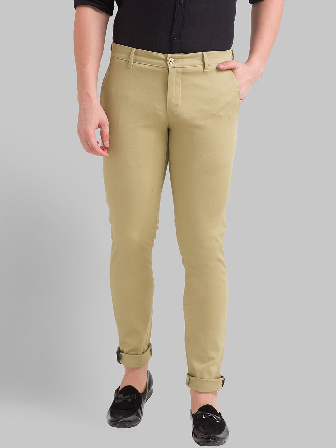 

Parx Men Khaki Tapered Fit Trouser