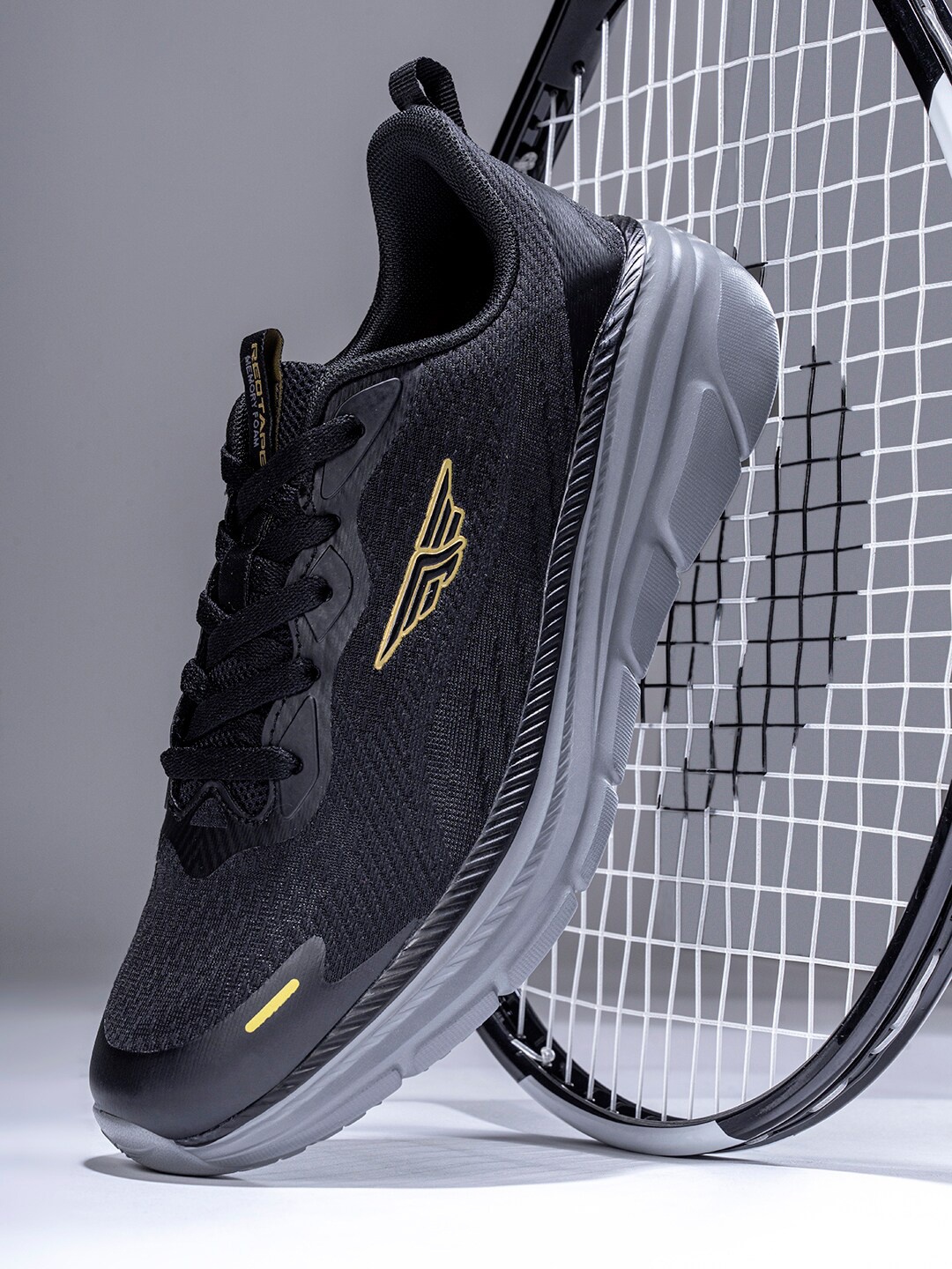 

Red Tape Men Black Mesh Running Shoes