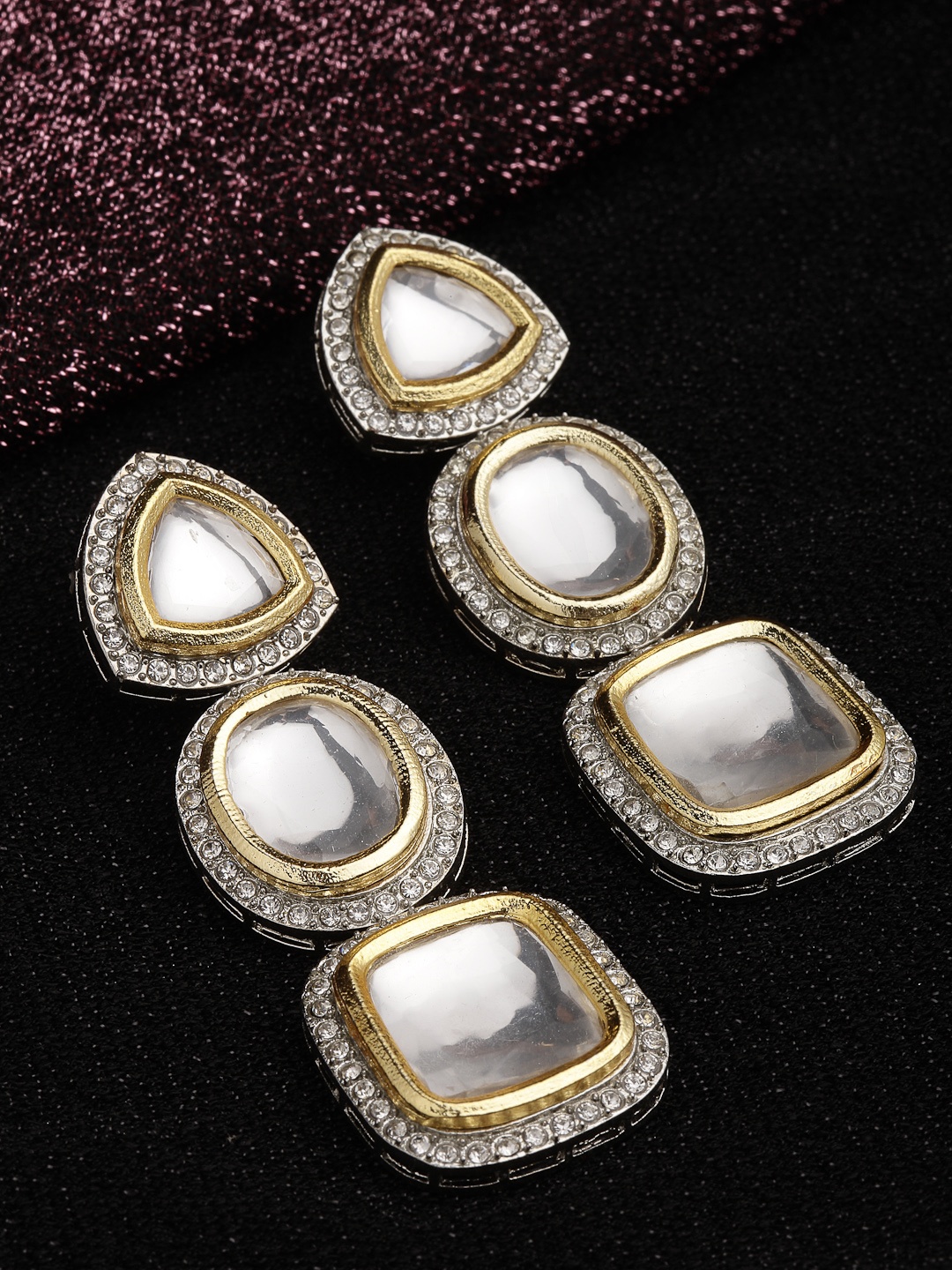 

PANASH Silver-Plated Classic Studs Earrings