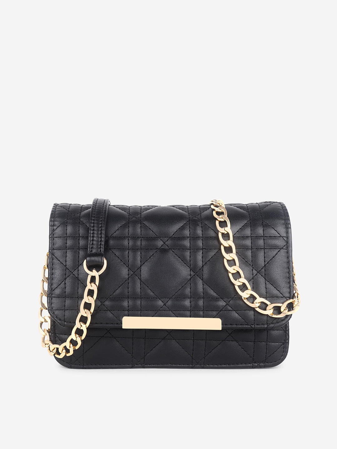 

Black Spade Black Textured PU Structured Sling Bag