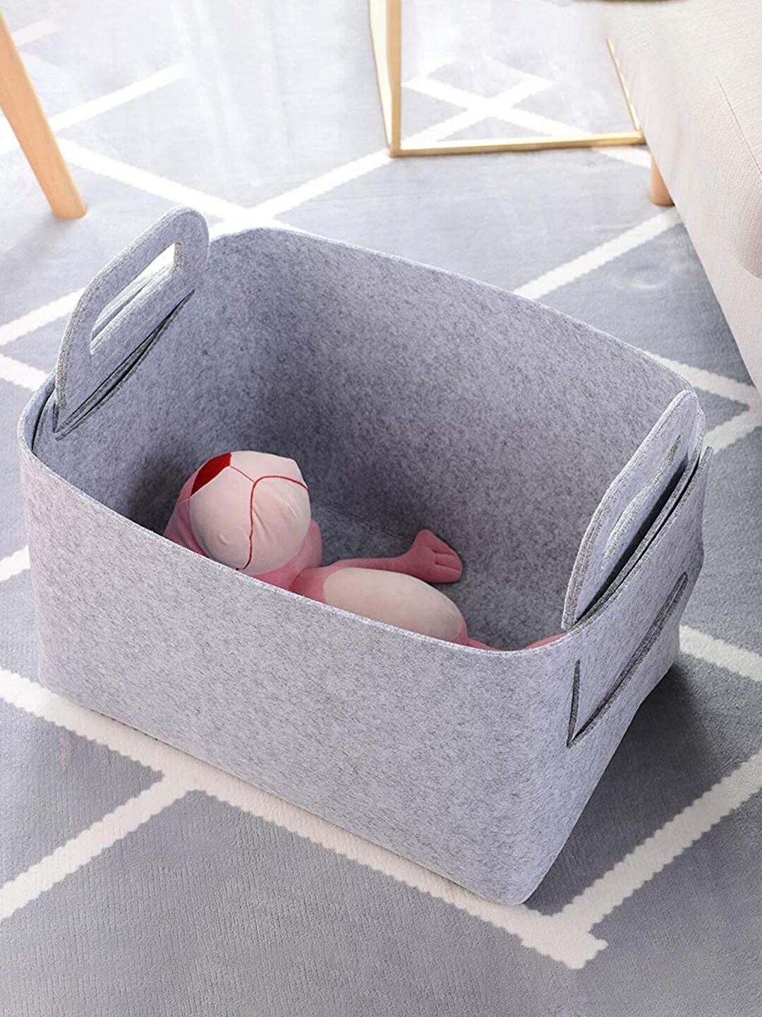 

MARKET99 Grey Storage Basket Organisers