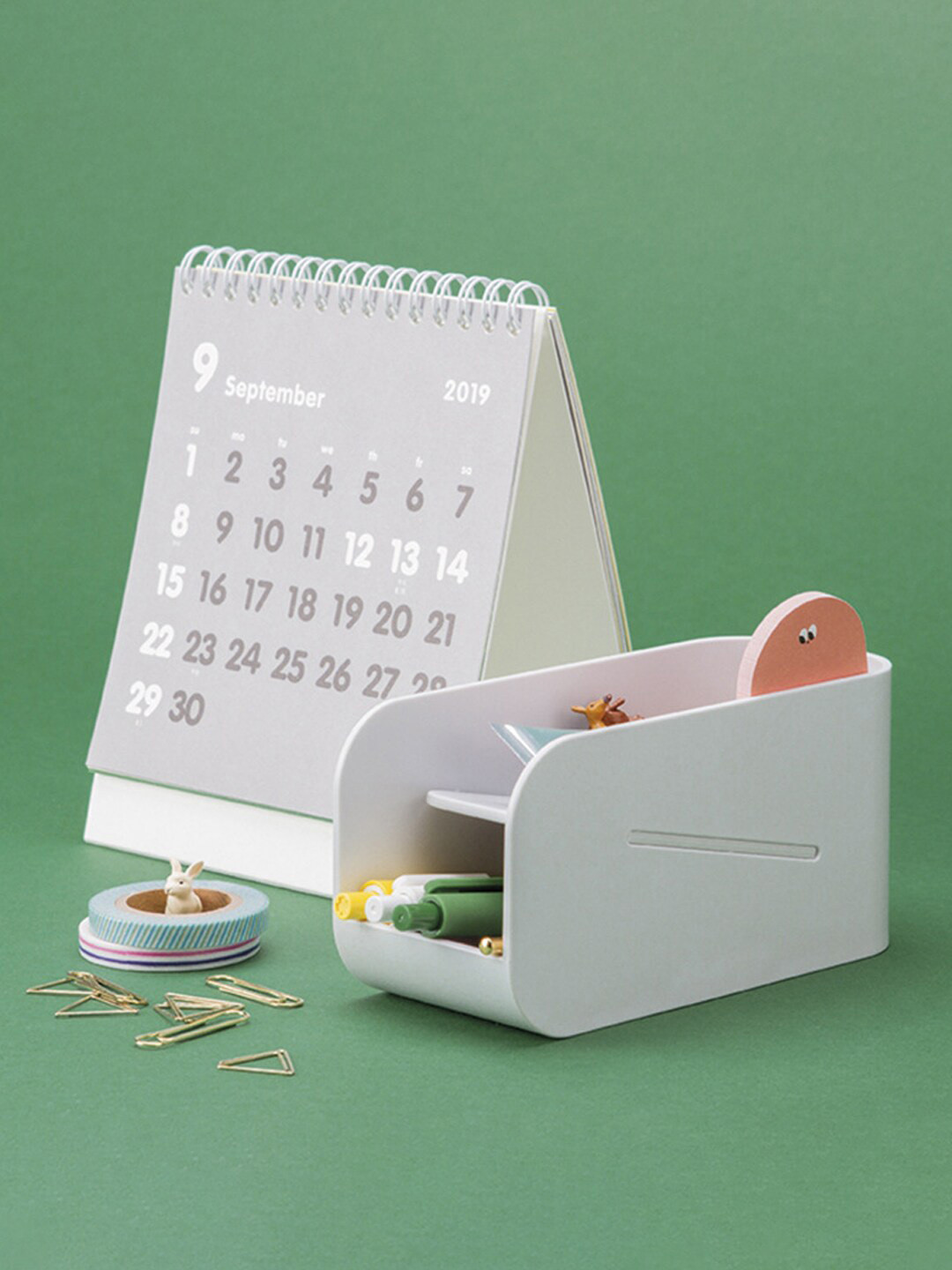 

MARKET99 Grey Desk Organiser Storage Box