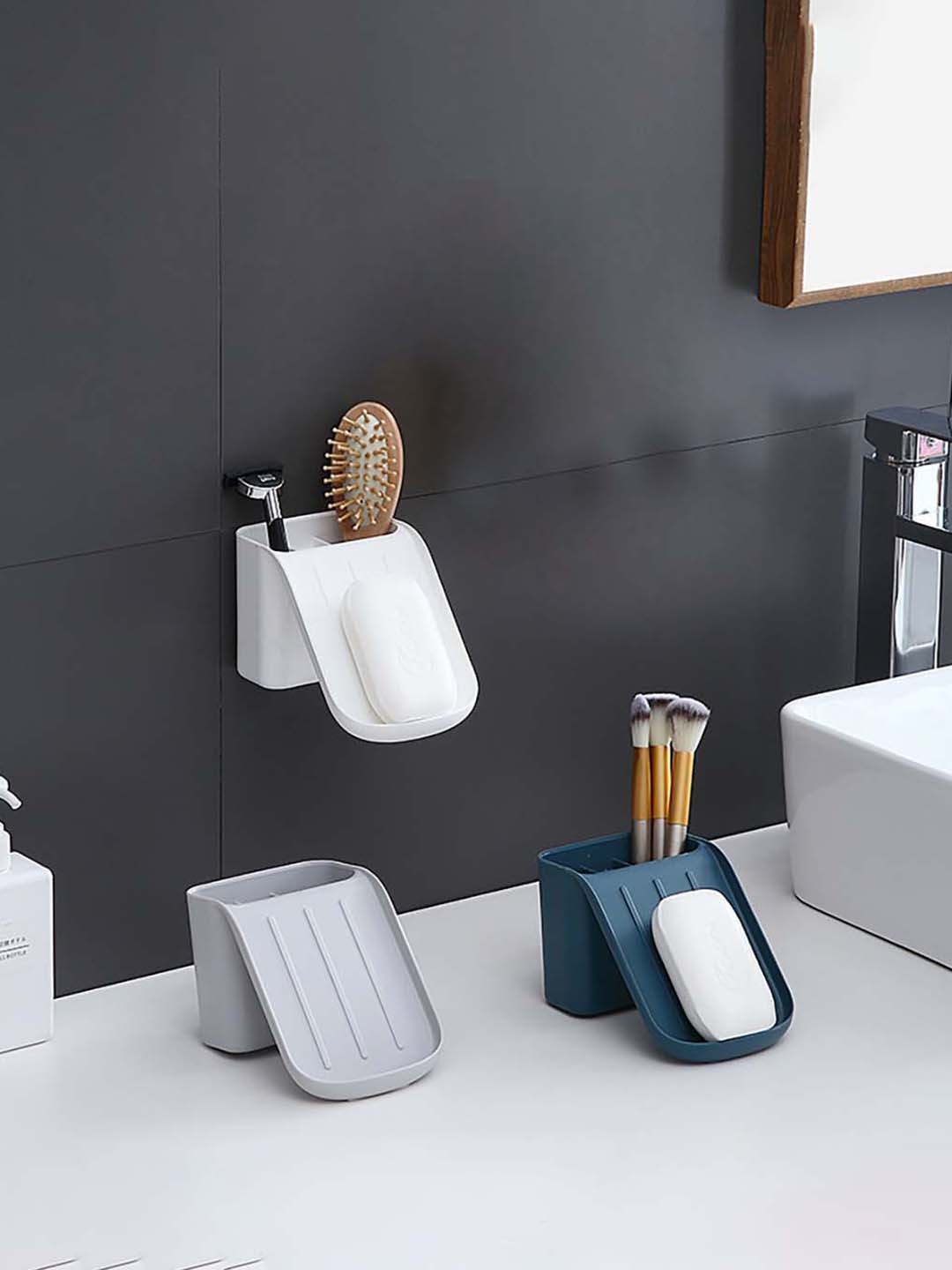 

MARKET99 Sea Green Soap Dish & Bathroom Organiser