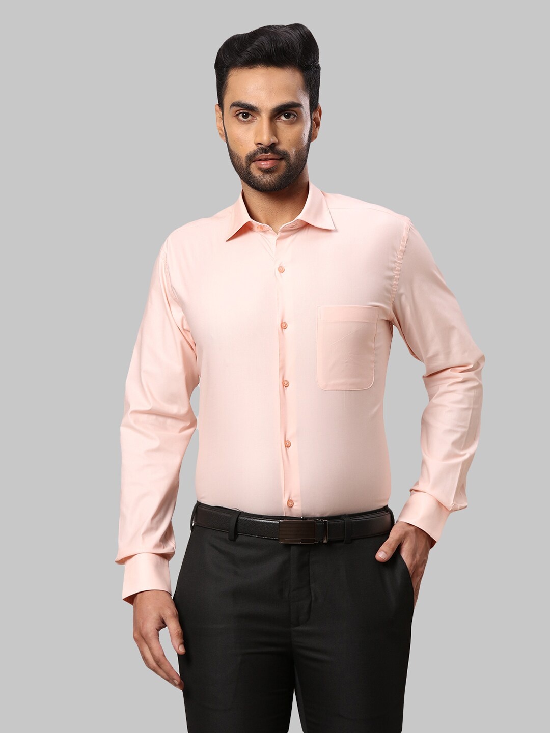 

Raymond Men Cotton Formal Shirt, Orange