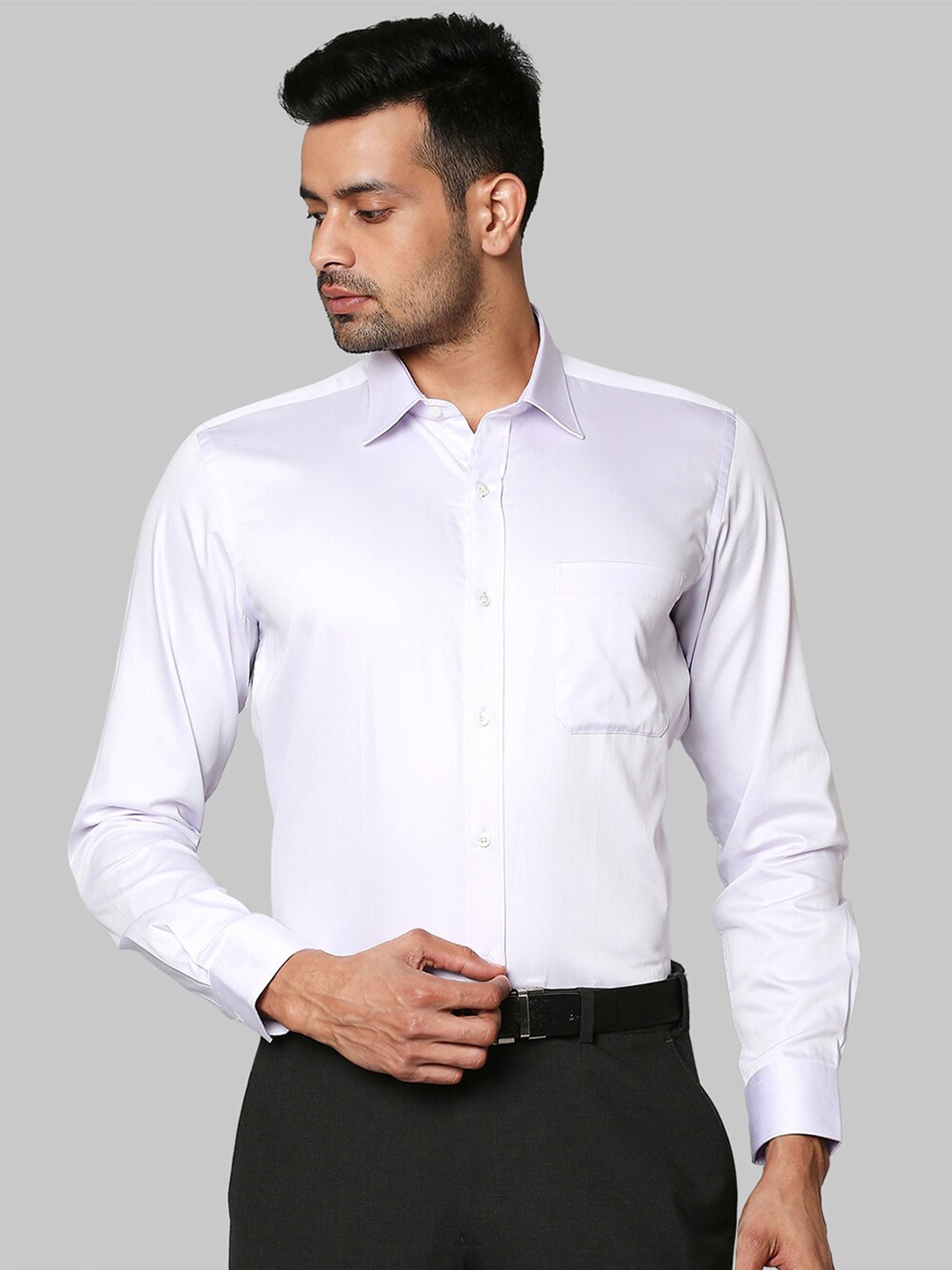 

Raymond Men Cotton Formal Shirt, Violet