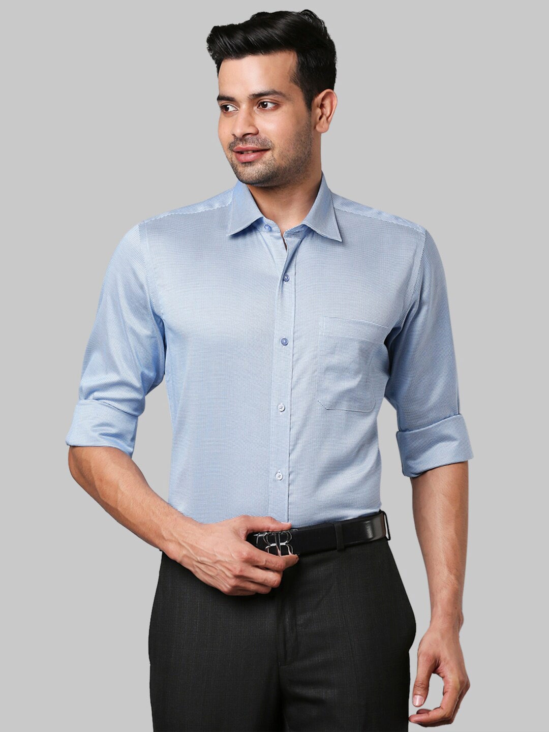 

Raymond Men Cotton Formal Shirt, Blue
