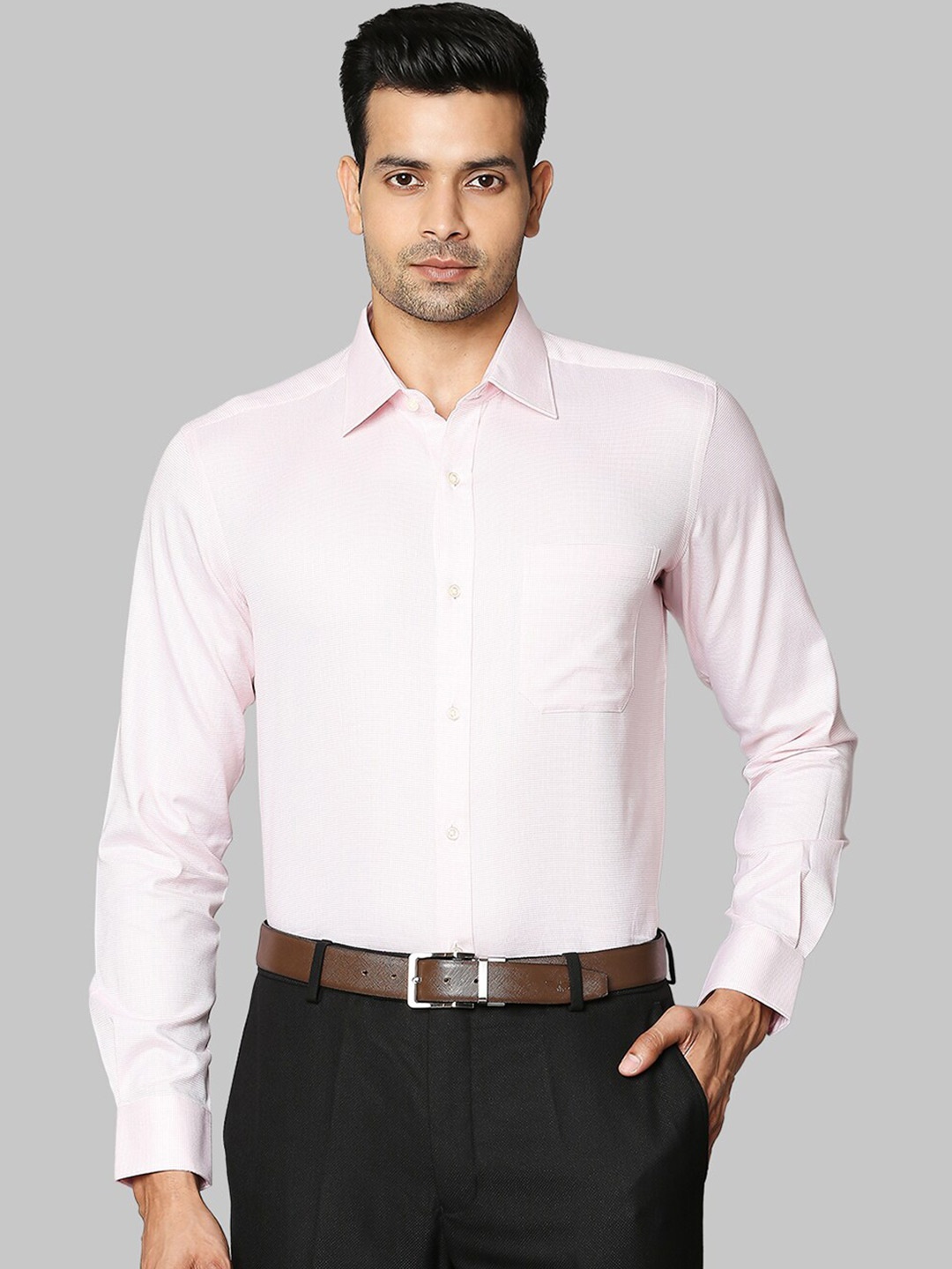 

Raymond Men Pink Cotton Formal Shirt