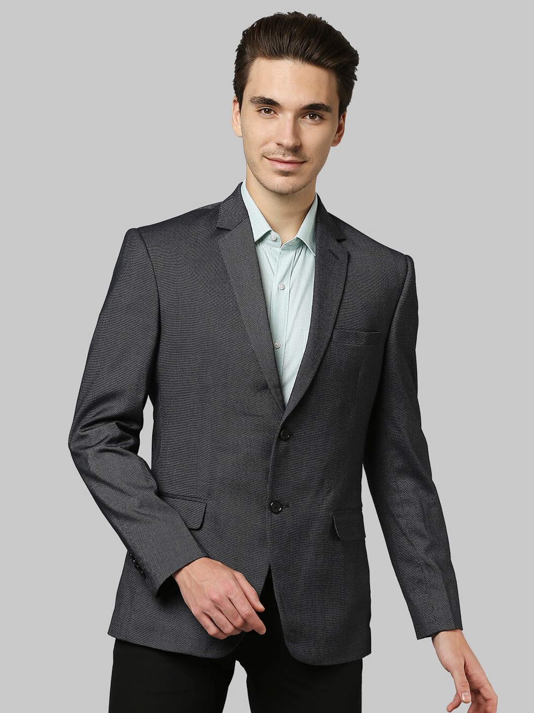 

Raymond Men Dark Grey Single Breasted Slim Fit Two Piece Formal Suit