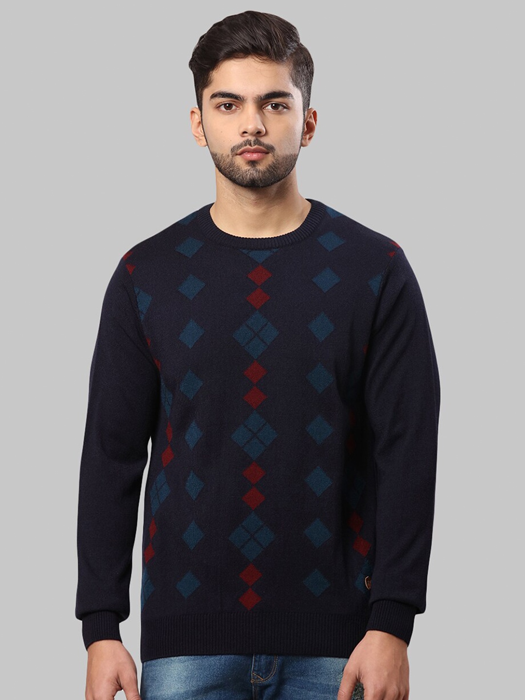 

Raymond Men Blue & Red Pullover
